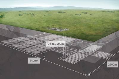 visual representation of a geological disposal facility for the management of radioactive waste